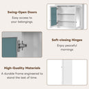 Wall-Mounted Medicine Cabinet With 2 Mirrors, Adjustable Shelves