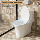 Elegant One Piece Toilet With Tornado Dual Flush, Siphonic S Trap 12", Soft Close Seat, Dual Flush, Ada Height, Glossy - Gloss White