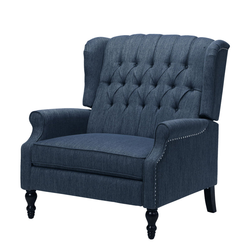 Dunham - Contemporary Fabric Tufted Oversized Pushback Recliner