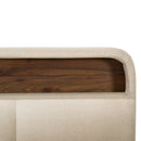 Full size Upholstered Platform Bed with Storage Headboard, Sensor Light and a set of Sockets and USB Ports, Linen Fabric, Beige