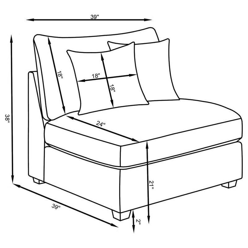Cambria - 4 Piece Upholstered Modular Sectional Sofa - Gray