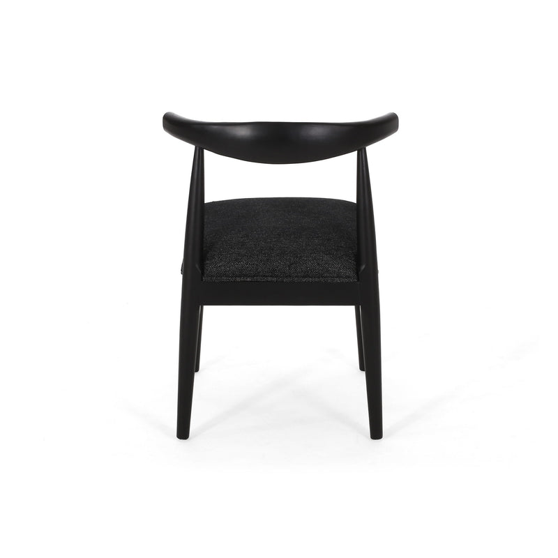 Mid Century Modern Dining Chair Set With Upholstered Seating