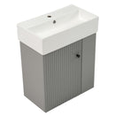 Modern Floating Bathroom Vanity With Ceramic Basin Perfect For Small Bathrooms