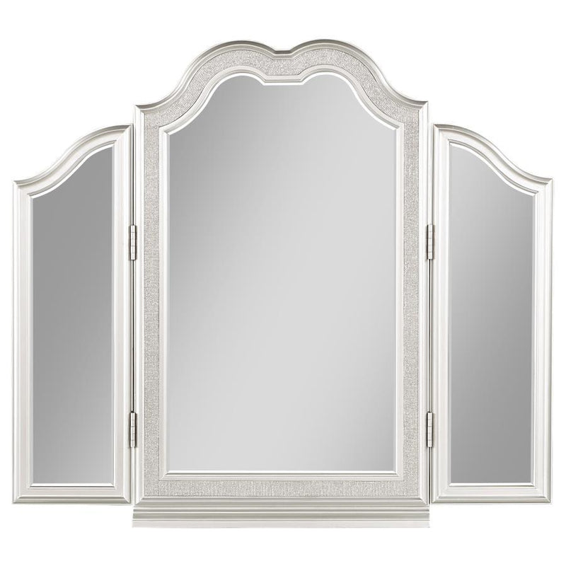 Evangeline - Tri - Fold Vanity Mirror - Silver Oak