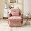 Multifunctional Chenille Recliner Sofa With Storage And Phone Bracket