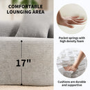 4 Seater Sofa With Chenille Fabric, 30D, 60 Hardness Full Sponge, 4 Pillow For Living Room, Home Furniture Sleeper Sectional Sofa For Apartment
