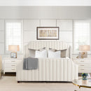 Addison - King Tufted Panel Bed Frame - Cloud White