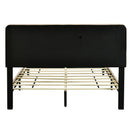 Queen size Upholstered Platform Bed with Storage Headboard, Sensor Light and a set of Sockets and USB Ports, Linen Fabric, Beige