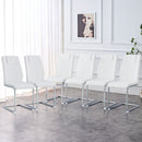 Modern Dining Chairs With Padded Seat, Metal Legs