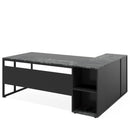 L-Shaped Executive Desk With Cabinet Storage