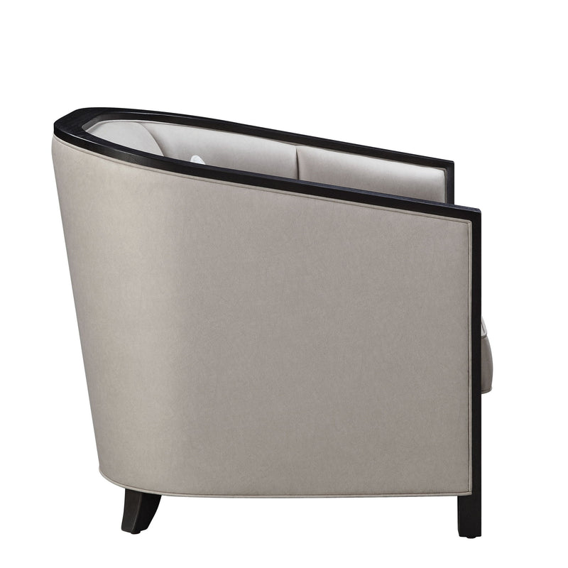 Zemocryss - Chair With Pillow - Beige Fabric