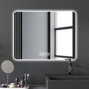28" Bathroom Mirror With LED Lights Front And Backlit, Anti-Fog Lighted Vanity Mirrors For Wall Mounted And 5 Level Dimmable, Horizontal / Vertical - Clear