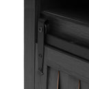 Fireplace TV Stand For Tvs Up To 65", Entertainment Center With 23" Electric Fireplace, Farmhouse TV Stand Industrial Media Console With Sliding Barn Door For Living Room - Dark Gray