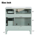 Modern Bathroom Vanity With Ceramic Sink, Soft Close Storage Cabinet