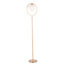 Moon - Contemporary Floor Lamp - Gold / Frosted