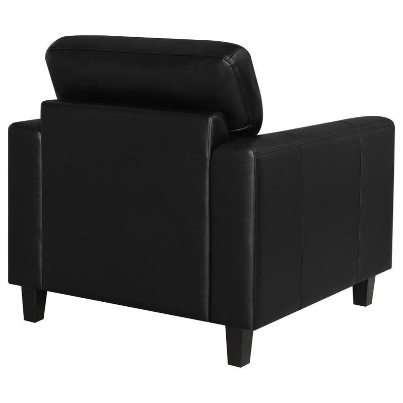 Scotland - Faux Leather Upholstered Track Arm Chair