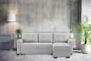 Hunter - Linen Reversible Sleeper Sectional Sofa With Storage Chaise