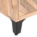 Solid Wood Vintage Nightstand With Handcrafted Detailing - Natural