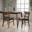 Modern Dining Chair With Upholstered Seat And Wood Frame