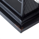 Floating Wine Bar Shelf With Glass Holder And Display Shelves - Black