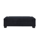 Textured Fabric Ottoman Bench With Hinged Lid