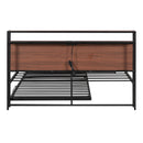 Platform Bed Frame With Trundle, USB Ports And Slat Support, No Box Spring Needed