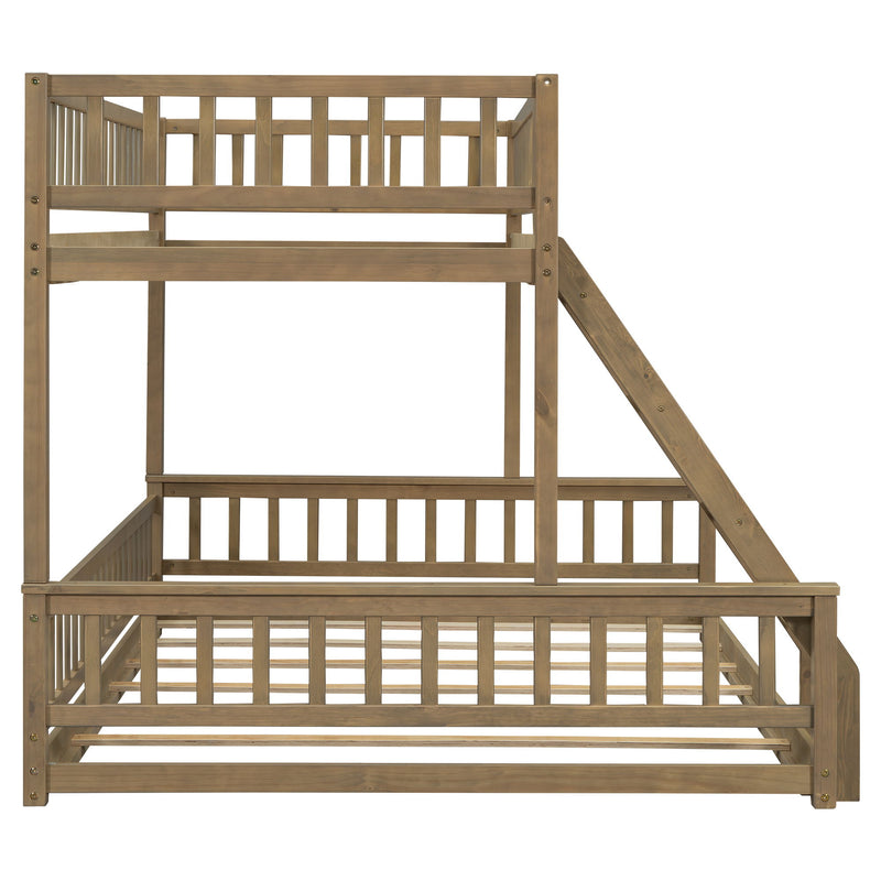 Bunk Bed With Ladder And Guardrails