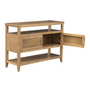 Naomi - 2 Door Storage Console Table With Ample Shelving - Natural