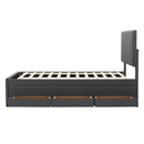 Upholstered Design Platform Bed With Trundle