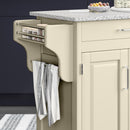 Create-A-Cart - 4 Doors Kitchen Cart - Gray Granite Top