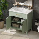 Bathroom Vanity With Sink, Soft Close Doors And Adjustable Shelf