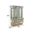 Danae - Curio - Champagne & Gold Finish - Atlantic Fine Furniture Inc