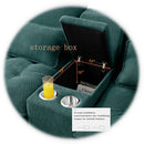 U Shaped Sofa With Console And Cupholders, 6 Seat