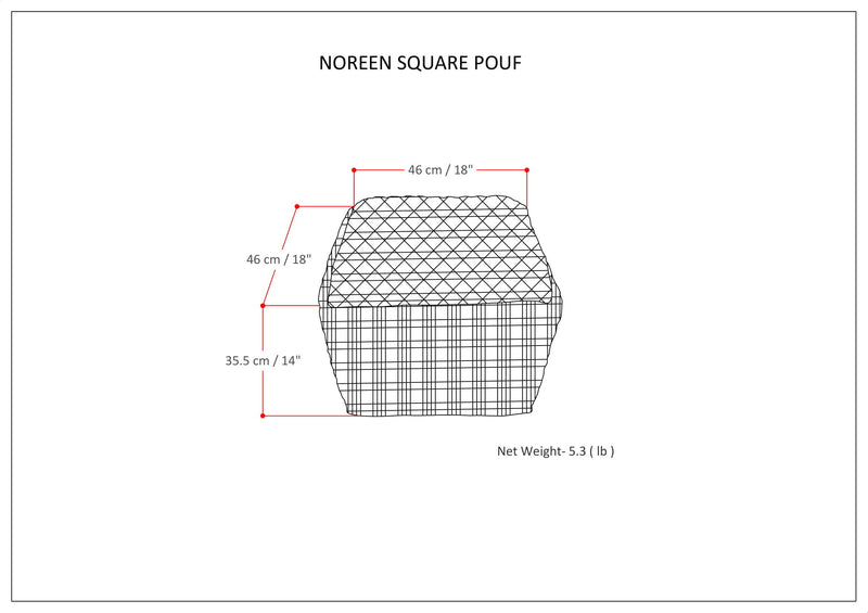 Noreen - Square Pouf