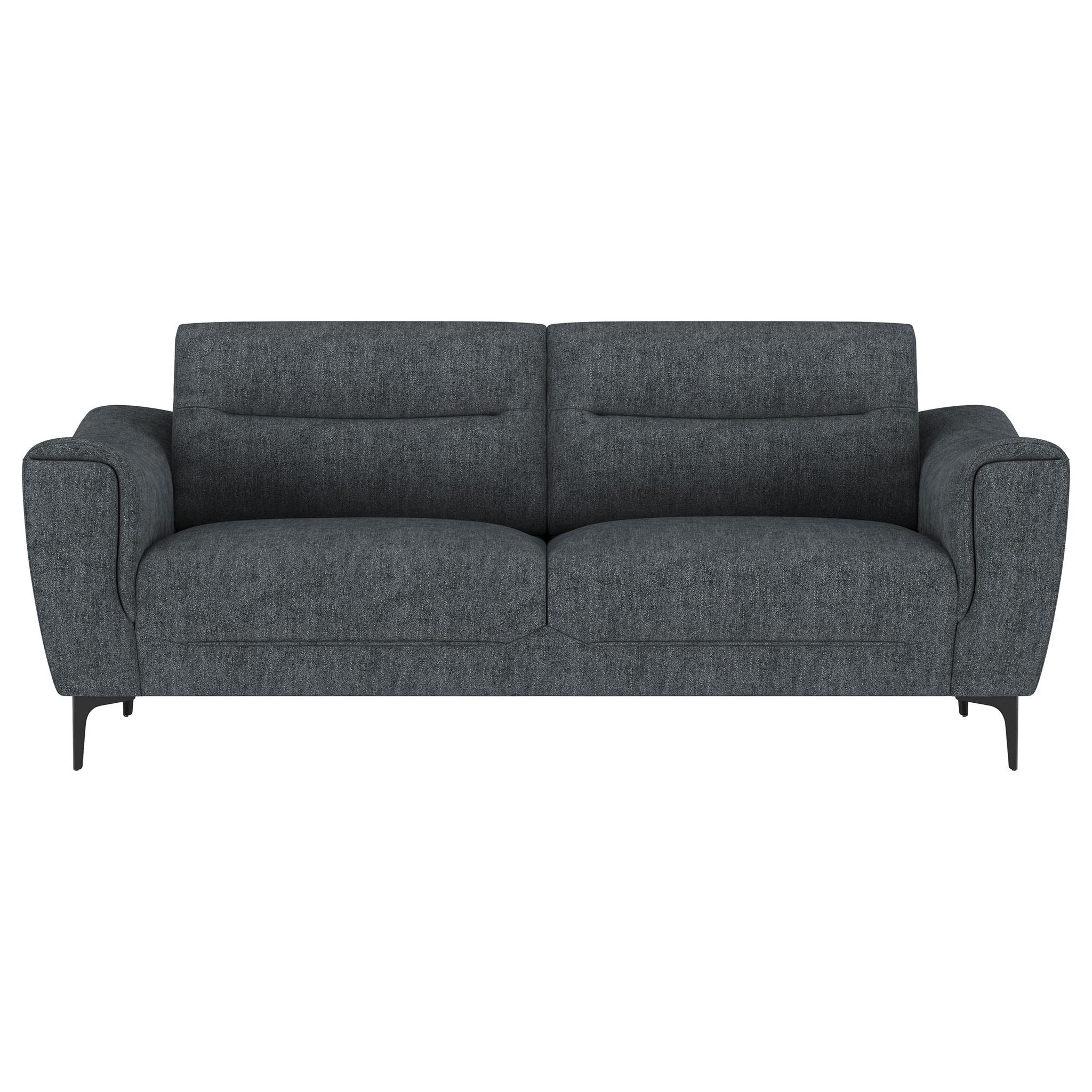Nolan Upholstered Sloped Track Arm Sofa Charcoal