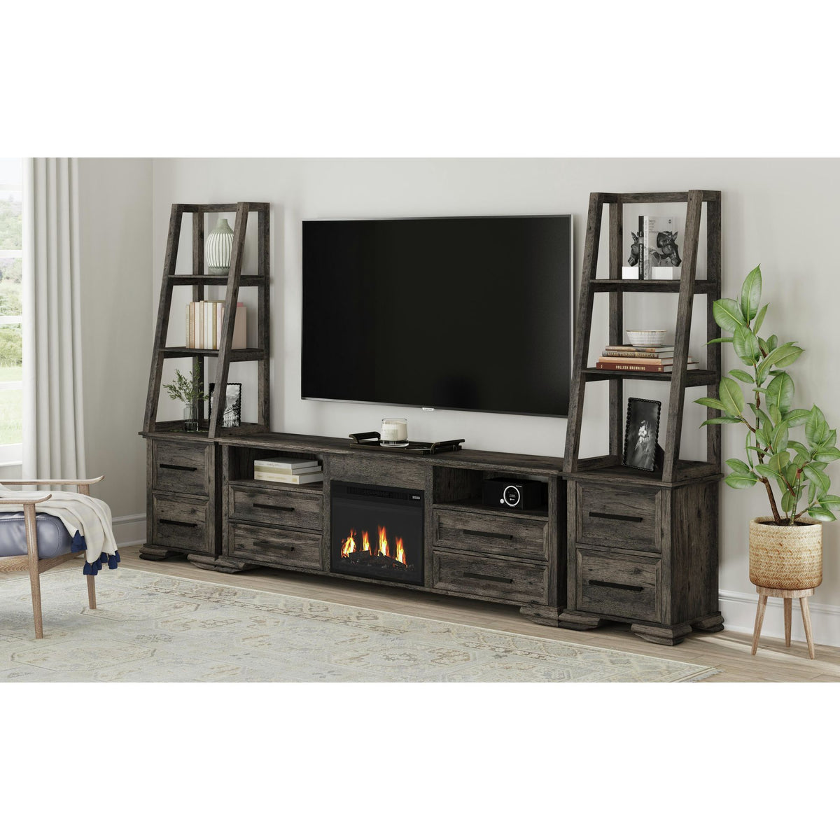 Park Ridge Side Piers in Charcoal by Elements International, view 3