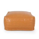 Bambo - Rectangle Pouf Ottoman Floor Cushion - Caramel