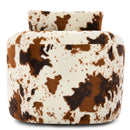 Modern Swivel Barrel Chair With Dual-Layer Cushion