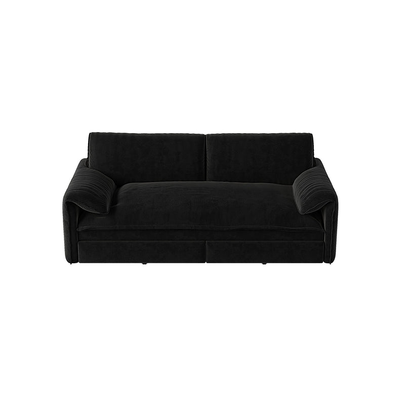 Pull Out 3 In 1 Convertible Sleeper Sofa With Side Storage, Multi Functional