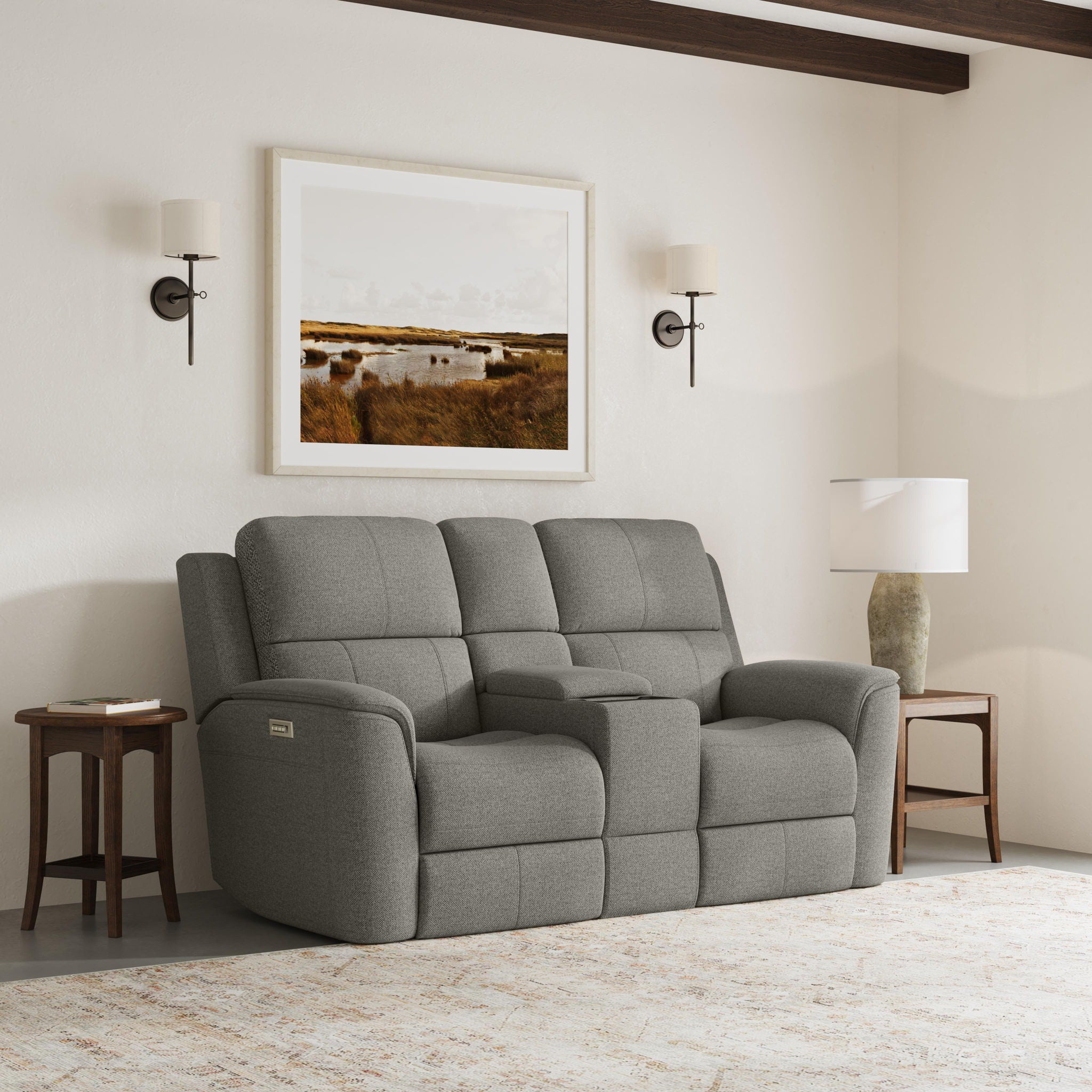 Henry - Power Reclining Loveseat With Console & Power Headrests & Lumbar
