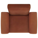 Liana - Upholstered Roll Arm Accent Armchair - Rust