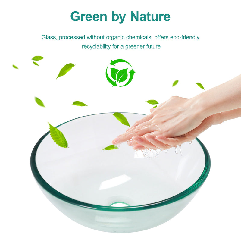 Vessel Sink With Faucet And Pop-Up Drain