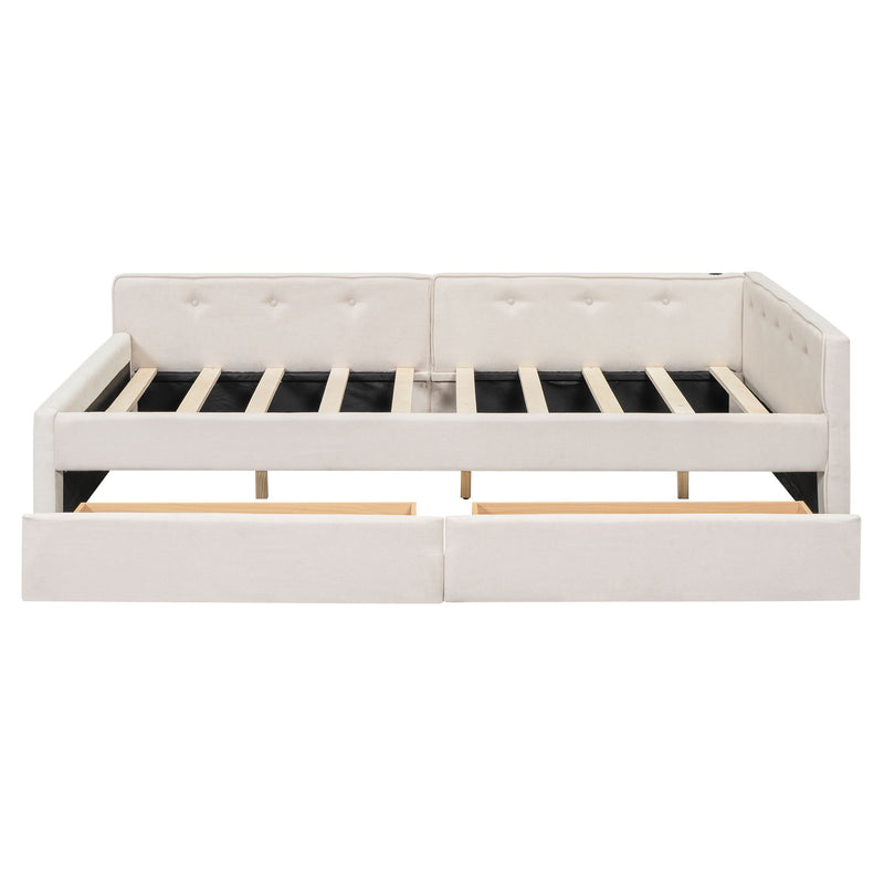 Platform Bed With USB Ports