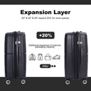 Expandable Hardshell Suitcase Double Spinner Wheels Luggage Sets