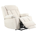 Power Lift Recliner Chair With Extended Footrest, Remote Control, Cup Holders, And Side Pockets