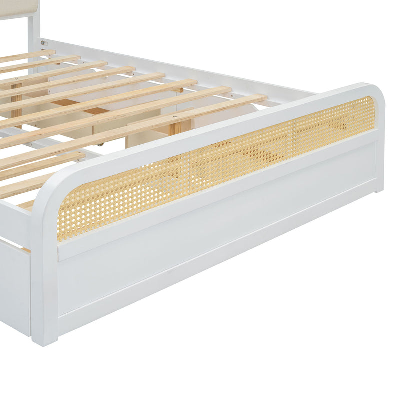 Platform Bed With Trundle And 2 Drawers