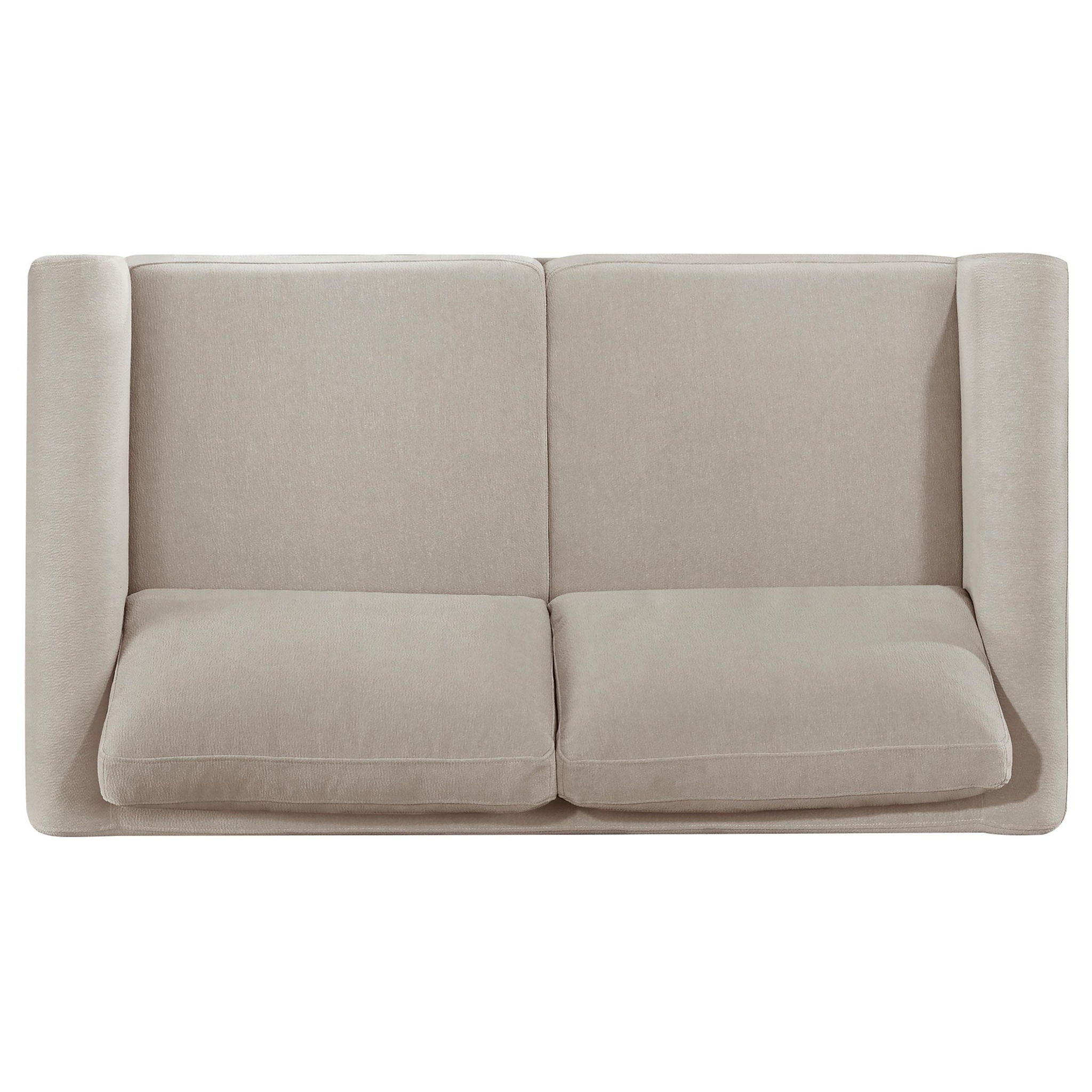 Islington 2-piece Upholstered Panel Arm Sofa Set Taupe