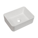 Sleek Ceramic Rectangular Vessel Bathroom Sink
