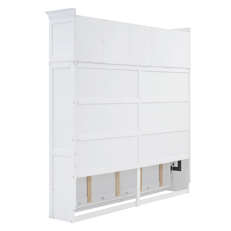 Murphy Modern Bed With Top Cabinets For Space Saving And Comfort