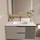 Bianco Carrara Venato Marble Vanity Top With Pre Drilled Faucet Hole And Undermount Sink